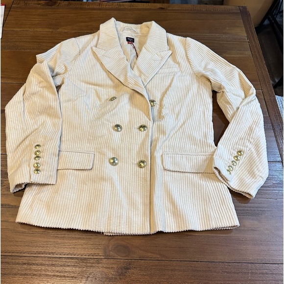 NWT Rowing‎ Blazer Cream Double Breasted Blazer, Corduroy - Picture 1 of 9